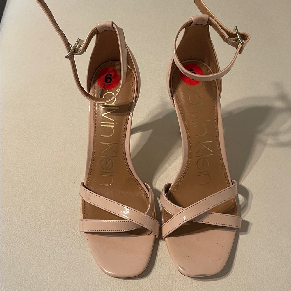Calvin Klein Blush Strappy Sandals
